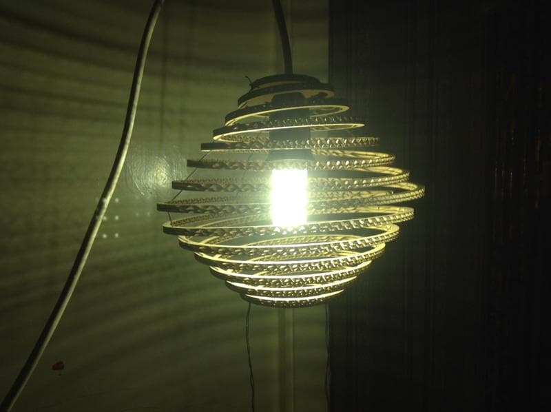 Spiral Pendant Lamp Laser Cut Vector File