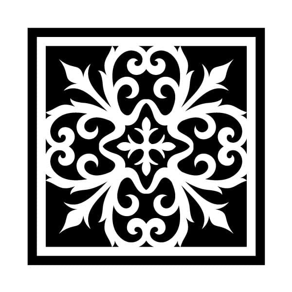 Square Decorative Scrollwork Panel Vector File for Laser Cutting