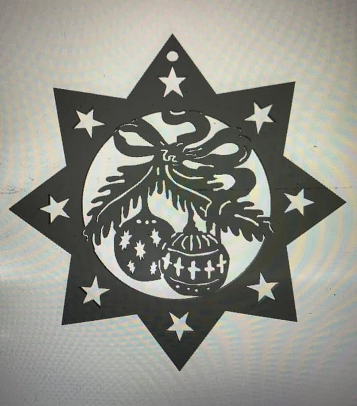 Star-Shaped Christmas Ornament Vector Laser Cut File