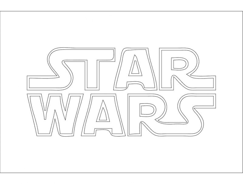 Star Wars Logo Vector File for Laser Cutting (DXF)