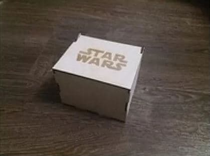 Star Wars Themed Wooden Gift Box Laser Cut Template