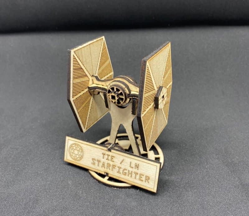 Star Wars TIE Fighter 3D Puzzle Laser Cut Vector File