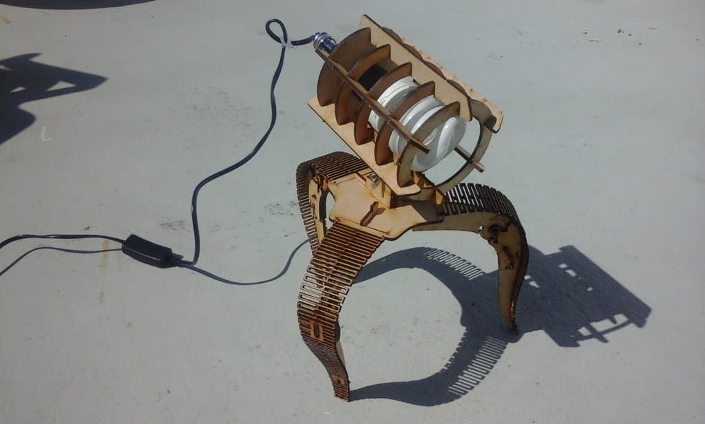 Steampunk Tripod Robot Lamp Laser Cut DXF File