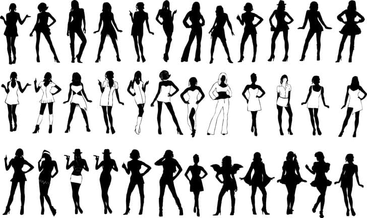 Stunning Women Silhouettes Vector Collection for Laser Cutting