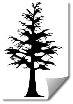Stylized Pine Tree Silhouette Vector File for CNC Laser Cutting