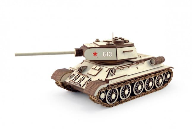 T-34 Soviet Tank 3D Puzzle Laser Cut Vector File