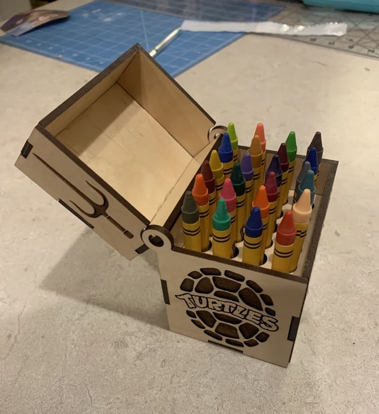 Teenage Mutant Turtle Crayon Box Laser Cut SVG File