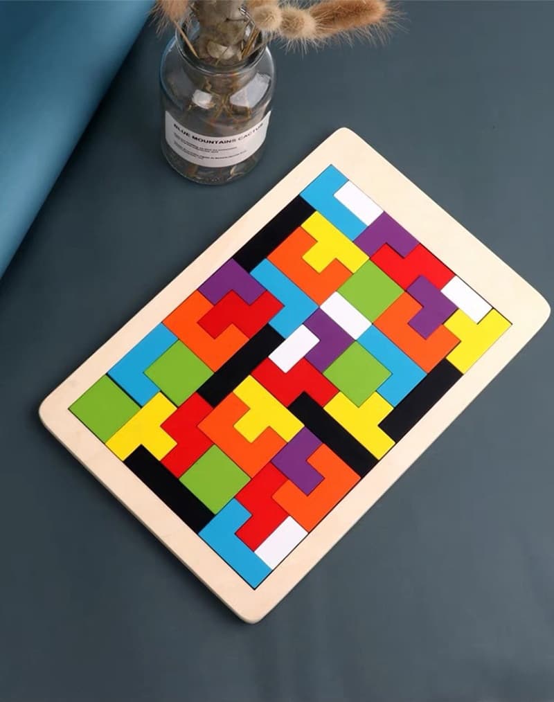 Tetris Style Wooden Block Puzzle Laser Cut Vector File