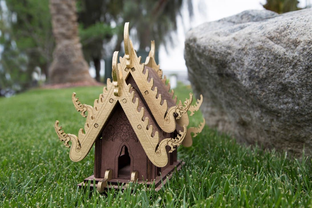 Thai Temple Pagoda 3D Puzzle Laser Cut Vector File