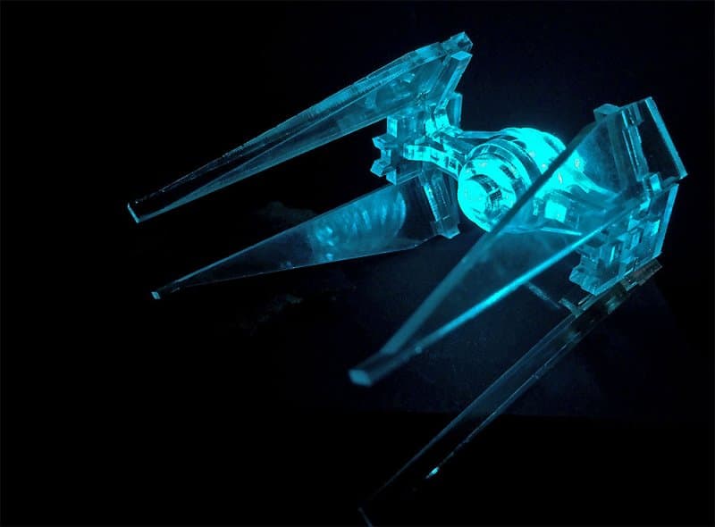 TIE Interceptor 3D Puzzle Laser Cut Vector Plan