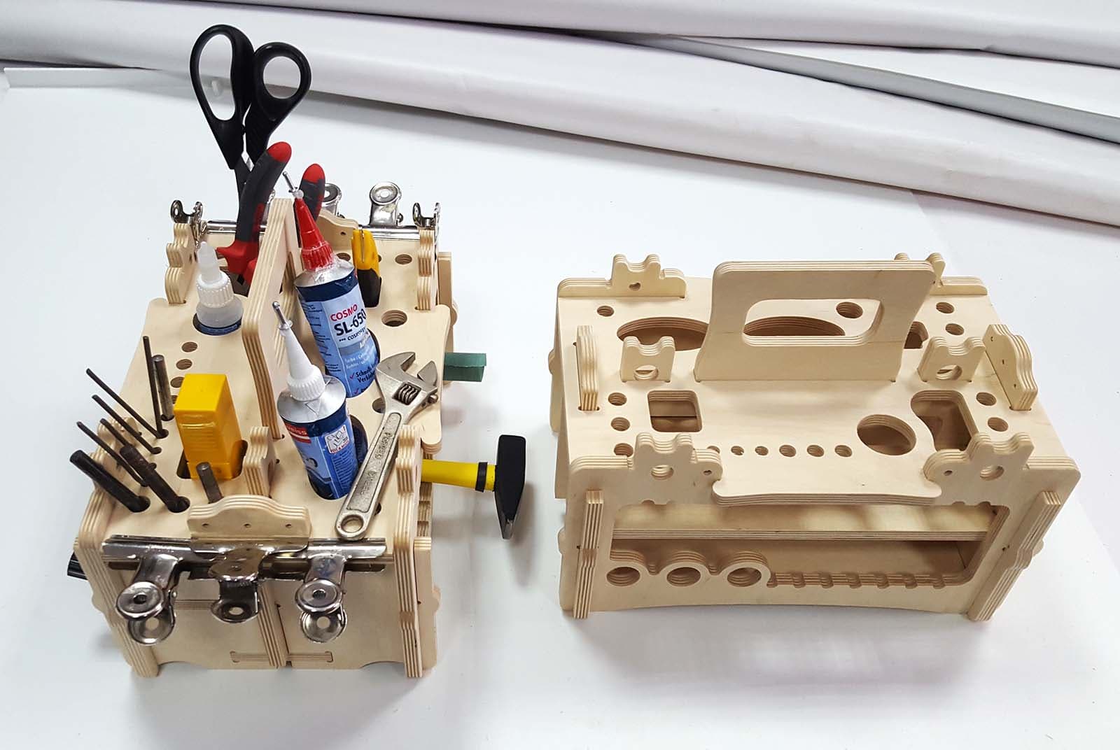 Tool Organizer 3D Puzzle Laser Cut Design