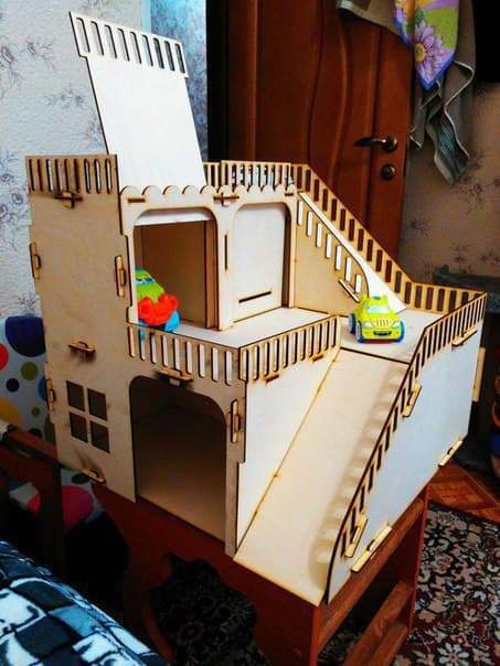 Toy Car Garage and Parking Ramp Laser Cut Vector Plan