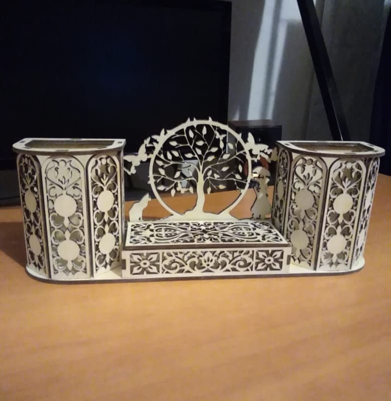 Tree of Life Desk Organizer Laser Cut Vector File