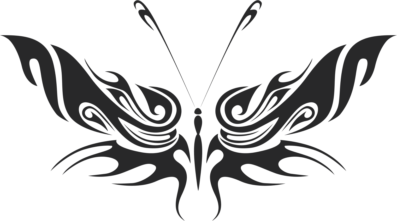 Tribal Butterfly Vector Art DXF for CNC Laser Cutting