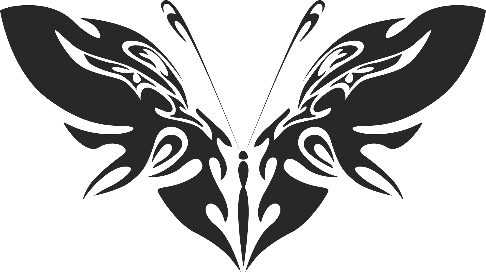 Tribal Butterfly Vector Design for Laser and CNC - DXF Format