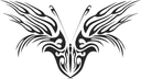 Arte de Pared de Mariposa Tribal Vectorial - Archivo DXF y SVG para Corte Láser