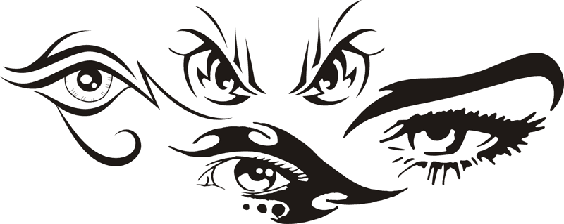 Tribal Eye Vector Designs for Laser Cutting and Vinyl Art