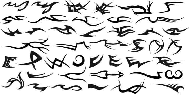 Tribal Tattoo Elements Vector Pack for Laser Cutting & Engraving