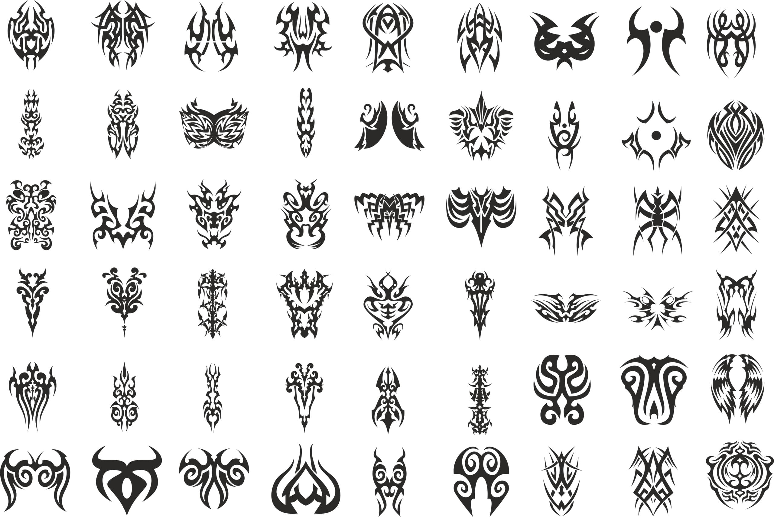 Tribal Tattoo Vector Set - Premium Laser Cut Designs