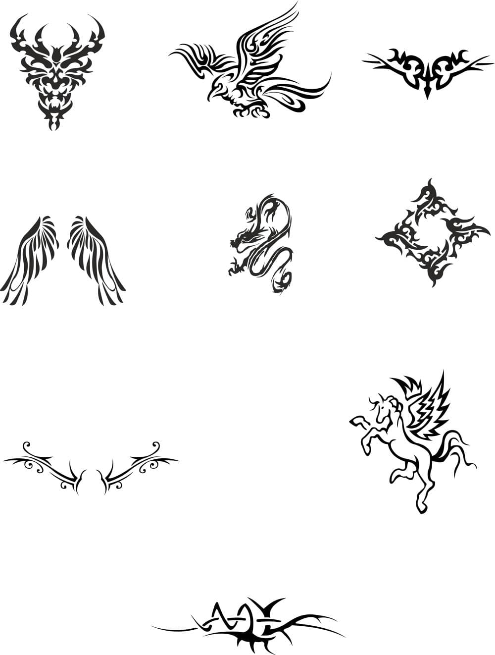 Tribal Totem and Creature Vector Set for Laser Cutting