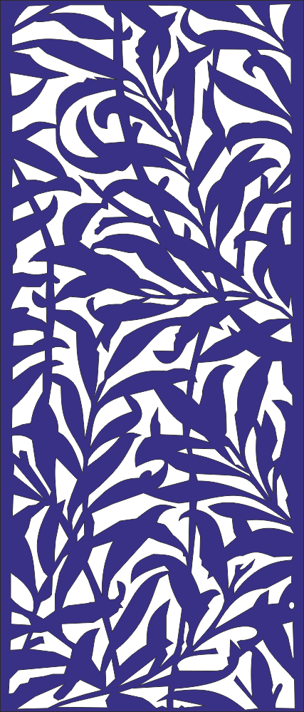 Tropical Leaf Decorative Screen Panel Vector File