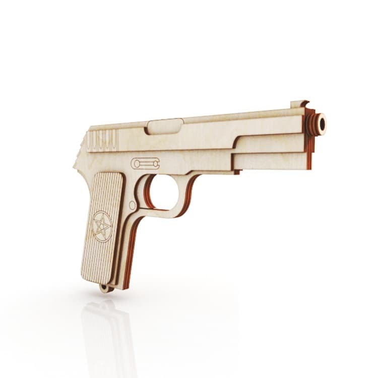 TT-33 Tokarev Rubber Band Gun Laser Cut Vector File