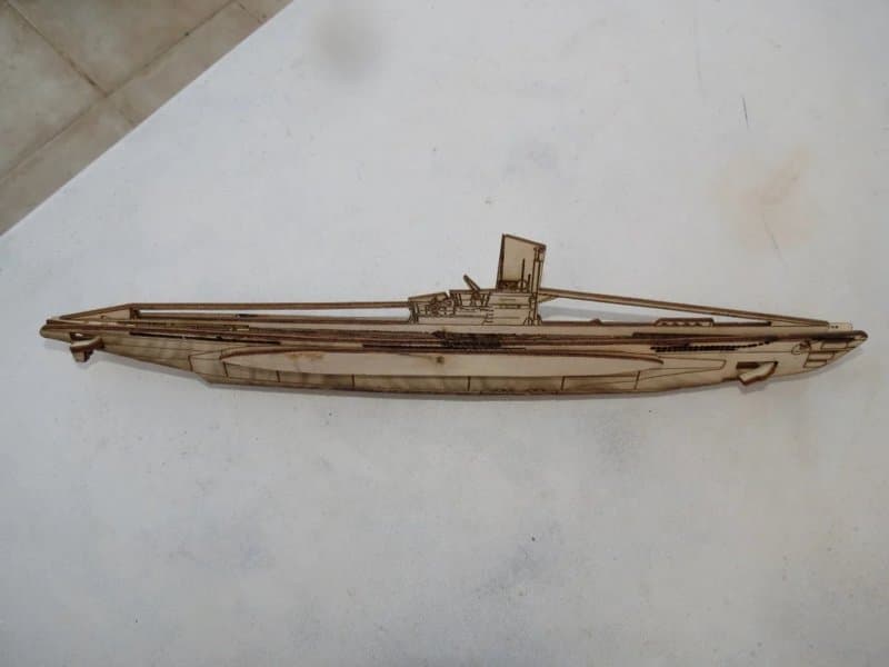 Type VII U-Boat 3D Puzzle Laser Cut Vector File