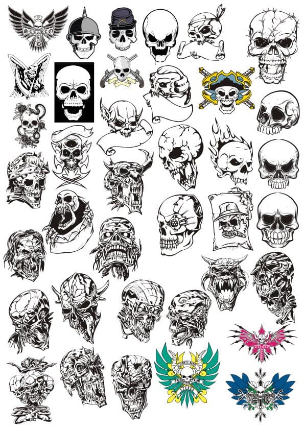 Ultimate Skull Vector Pack for Laser Cutting and Engraving (CDR)