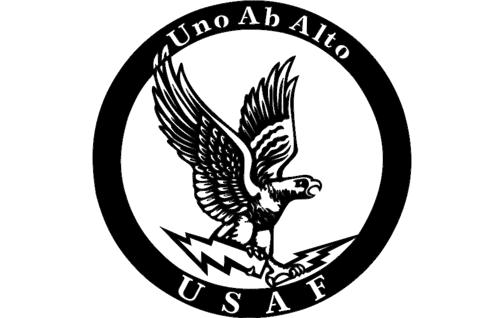 USAF Uno Ab Alto Emblem Vector File for Laser Cutting