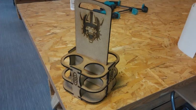 Viking Skull Beer Caddy Laser Cut Vector File