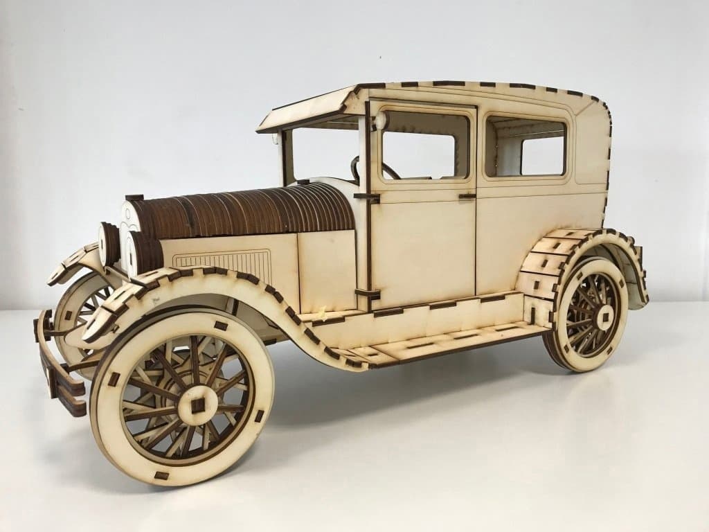 Vintage 1927 Ford Model A 3D Puzzle Laser Cut Vector File