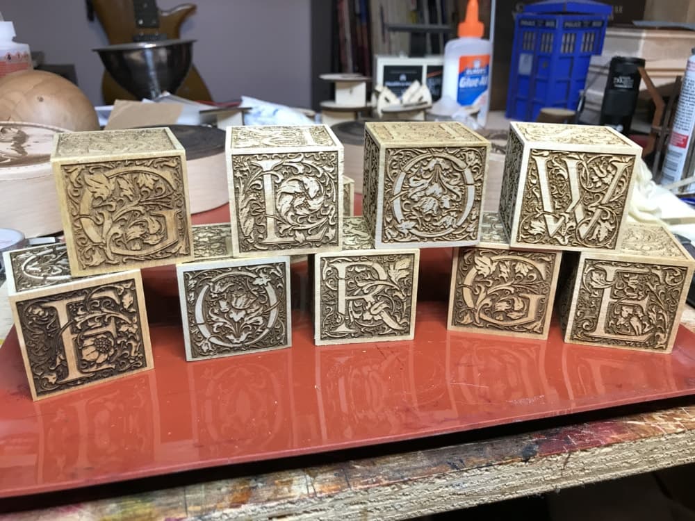 Vintage Alphabet Blocks Laser Cut SVG Vector Files