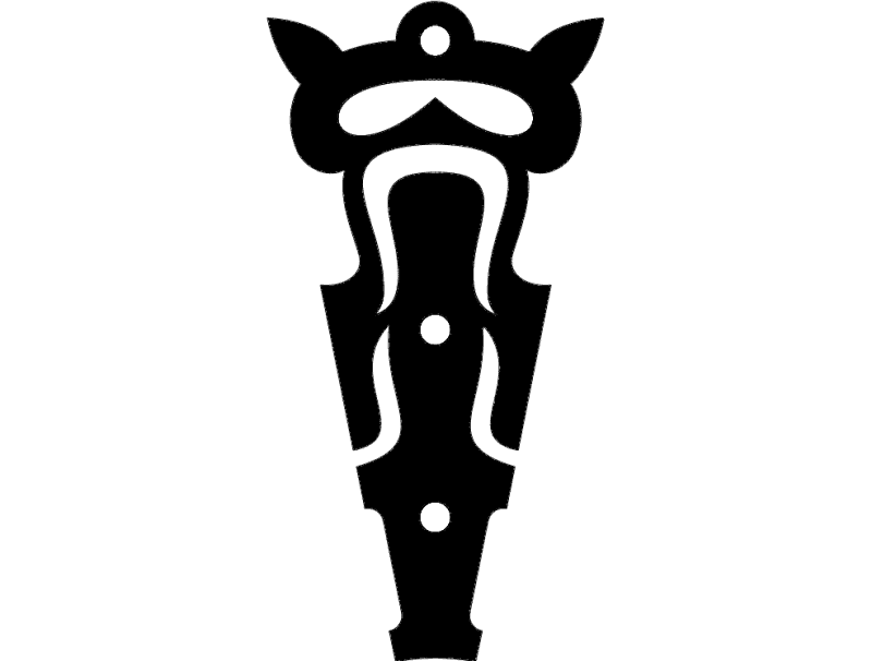 Vintage Decorative Hasp Hinge Vector Design DXF File