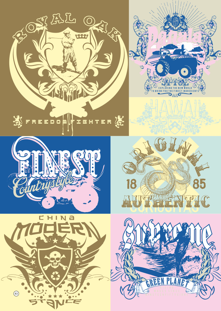 Vintage T-Shirt Graphic Design Set Vector File