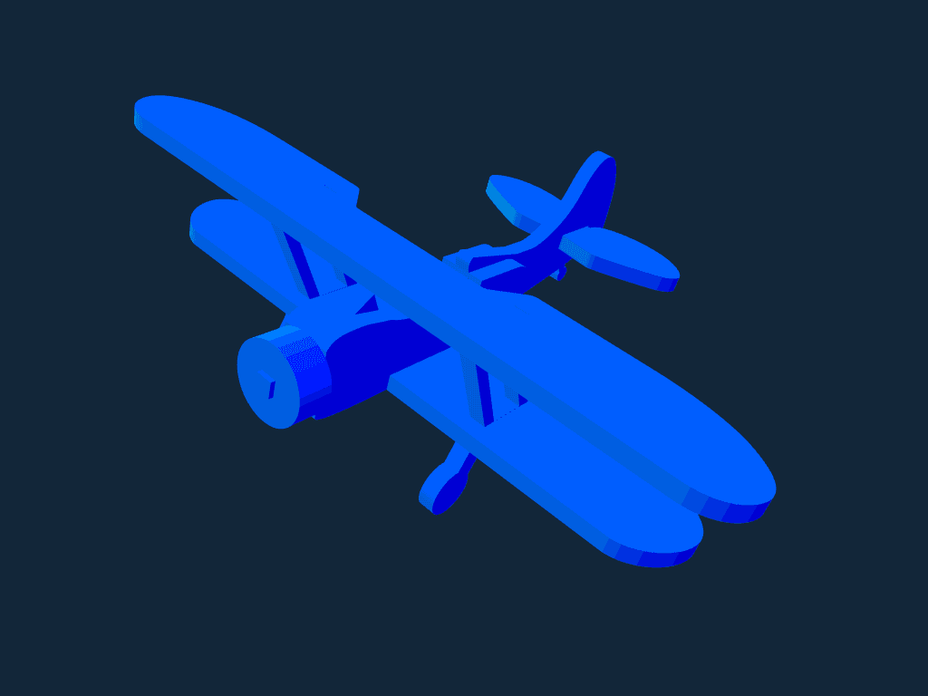 Waco UPF-7 Biplane 3D Puzzle Laser Cut Vector File