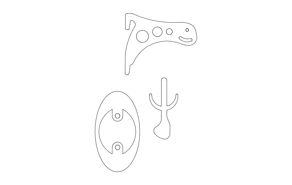 Wall Mount European Skull Trophy Holder - Laser Cut DXF