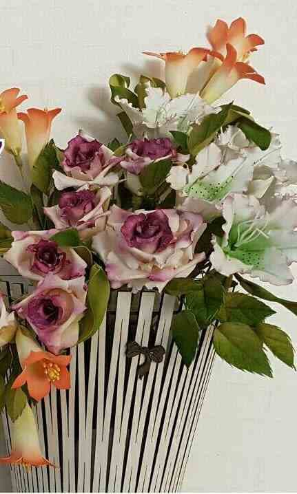 Wall Mounted Flower Basket Vector for Laser Cutting