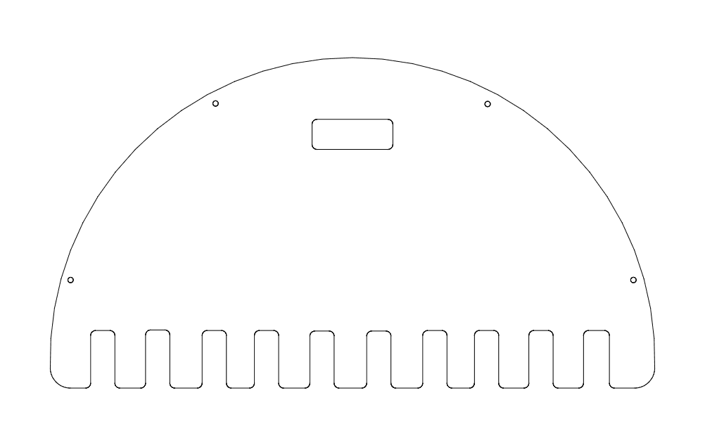 Wall-Mounted Laser Cut Bat Rack DXF Vector Design