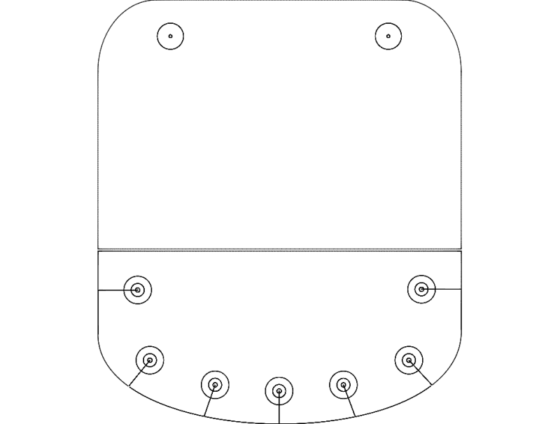 Wall Mounted Skewer Holder DXF File for Laser Cutting