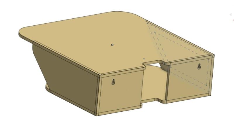 Wall-Mounted Turntable Shelf Laser Cut Vector File
