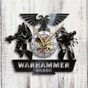 Plantilla Vectorial de Reloj de Pared Warhammer 40k en Disco de Vinilo DXF CDR