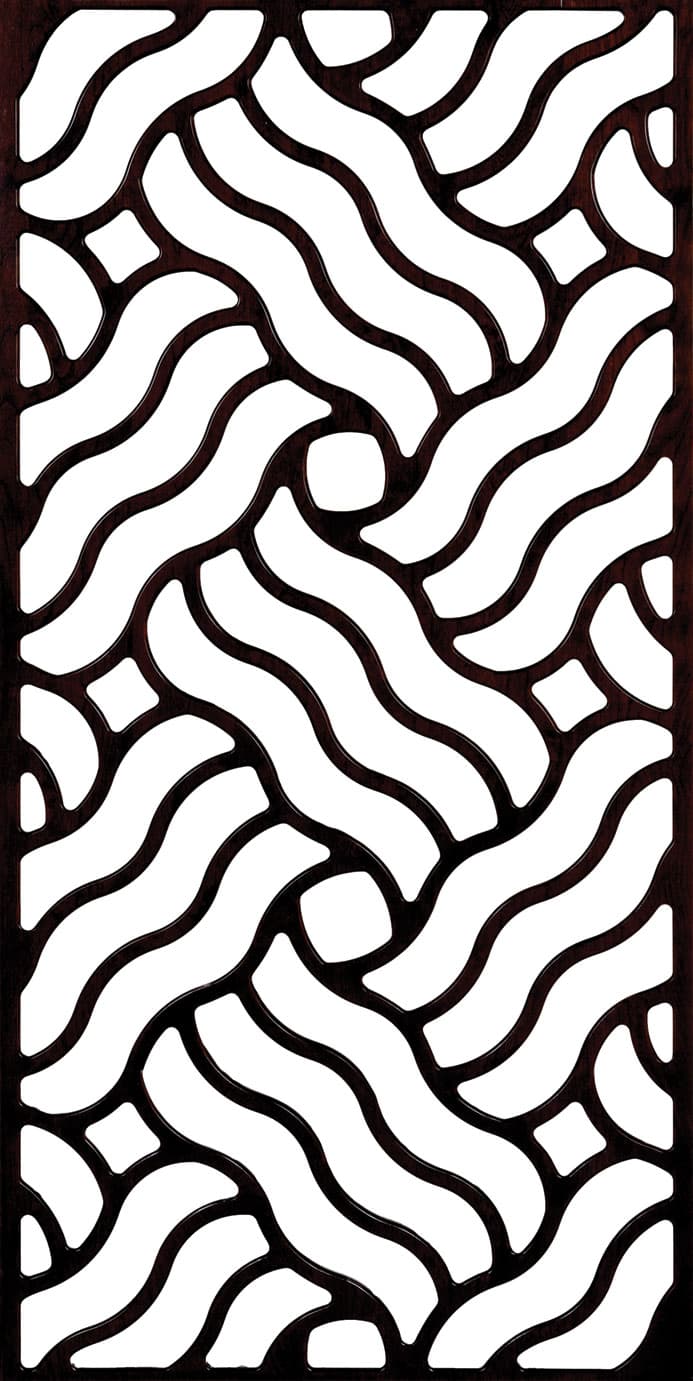 Wavy Geometric Decorative Panel Vector File DXF