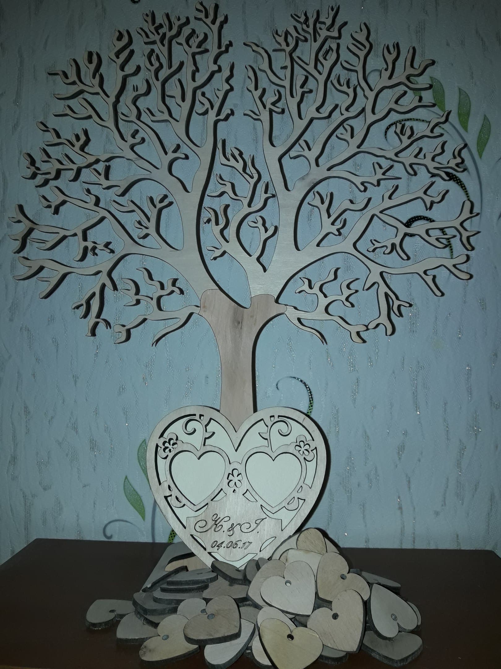 Wedding Guest Book Tree Vector File for Laser Cutting