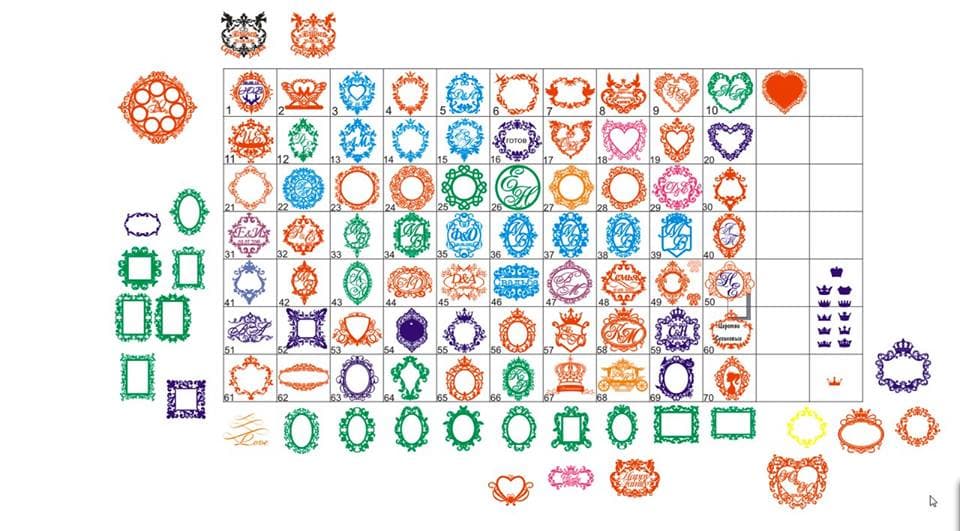 Wedding Monogram and Decorative Frames Collection Vector