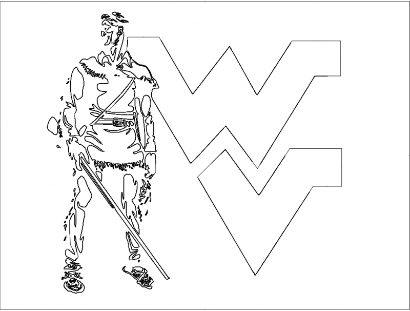 West Virginia Mountaineer Logo Vector DXF for Laser Cutting