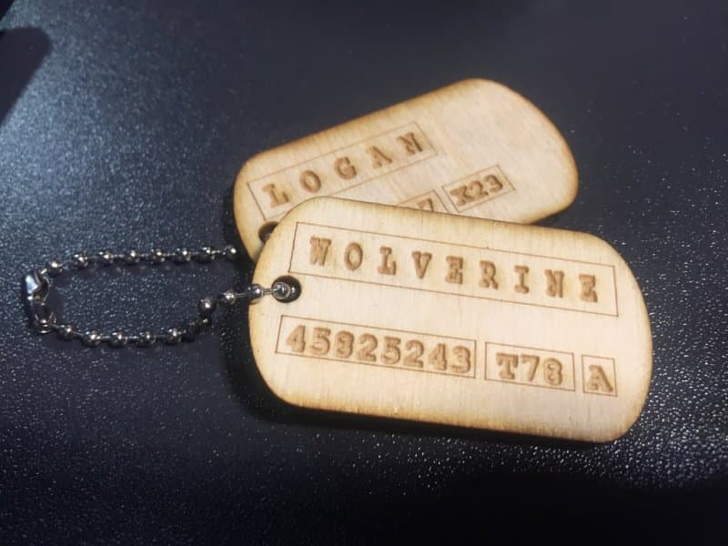 Wolverine Dog Tags Laser Cut File SVG DXF