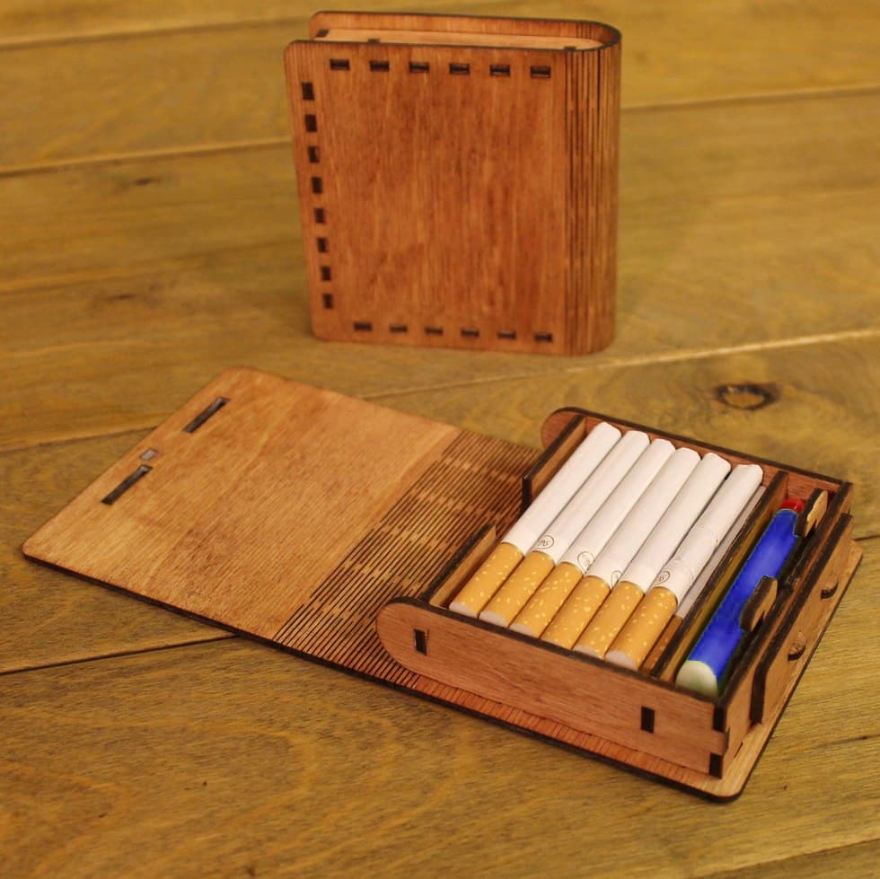 Wooden Cigarette Case Laser Cut Files - Free Vector Download