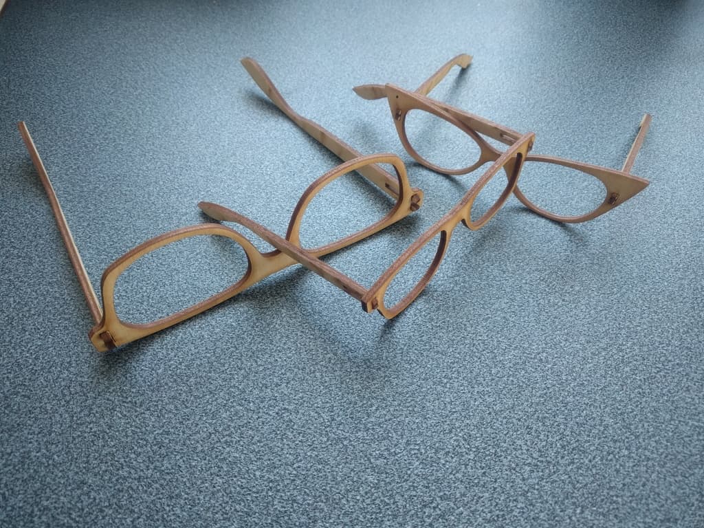 Wooden Hipster Glasses Frames Laser Cut Vector File