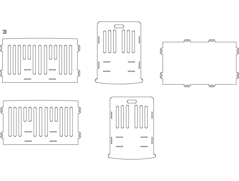 Wooden Miniature Baby Cradle Laser Cut DXF Plan