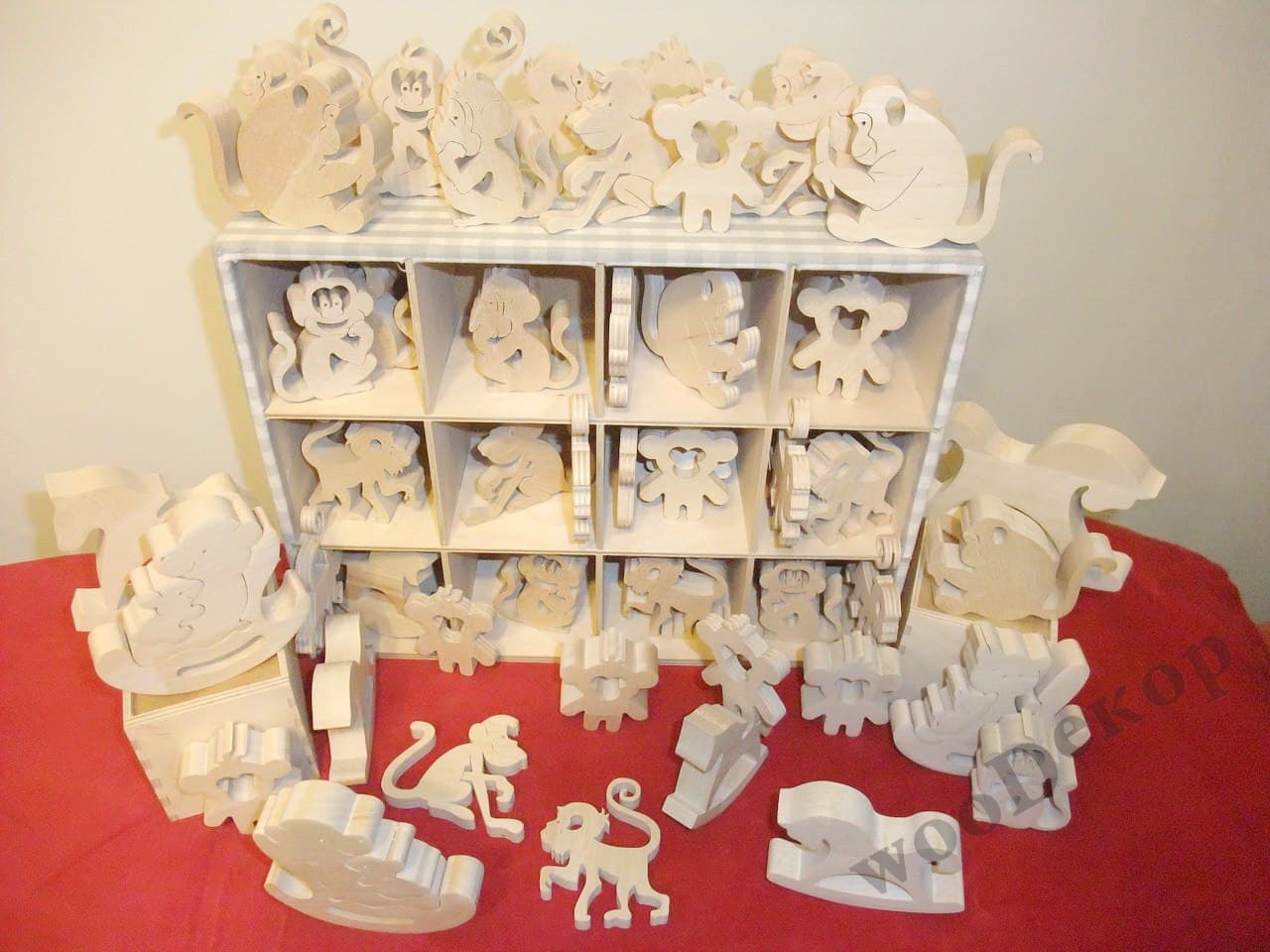 Wooden Monkey 3D Puzzle Laser Cut Vector File